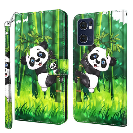3D Painting Pattern TPU + PU Leather Phone Case, For OPPO Reno7 5G/Find X5 Lite, For vivo Y72 5G