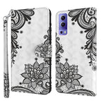 For vivo Y72 5G / Diagonal Black Flower