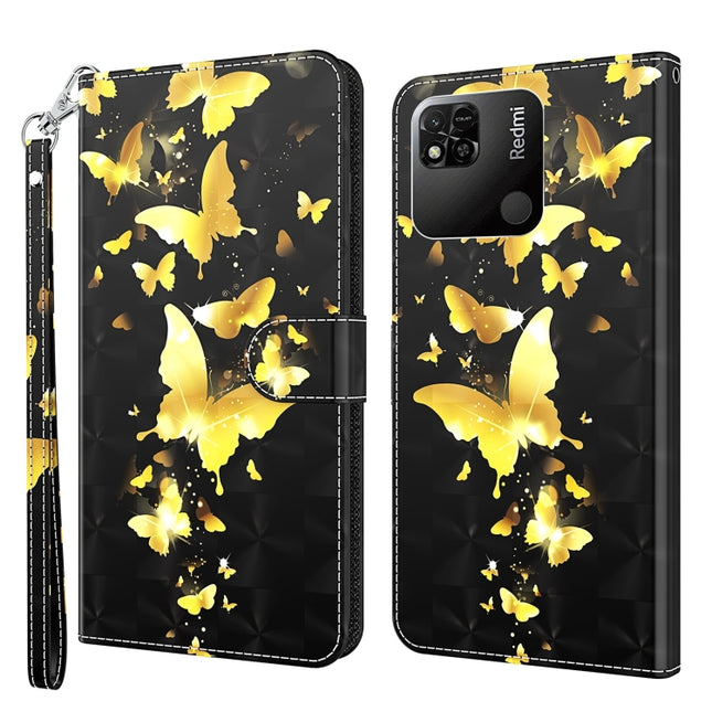 3D Painting Pattern TPU + PU Leather Phone Case, For Xiaomi Redmi 10A, For Xiaomi Poco M4 5G/Redmi 10 5G