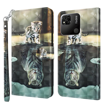 3D Painting Pattern TPU + PU Leather Phone Case, For Xiaomi Redmi 10A, For Xiaomi Poco M4 5G/Redmi 10 5G