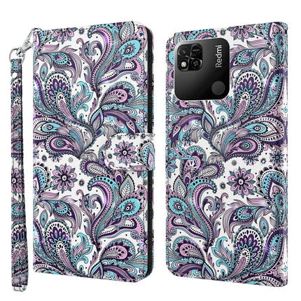 3D Painting Pattern TPU + PU Leather Phone Case, For Xiaomi Redmi 10A, For Xiaomi Poco M4 5G/Redmi 10 5G