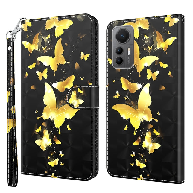 3D Painting Pattern TPU + PU Leather Phone Case, For Xiaomi 12 Lite 4G/5G