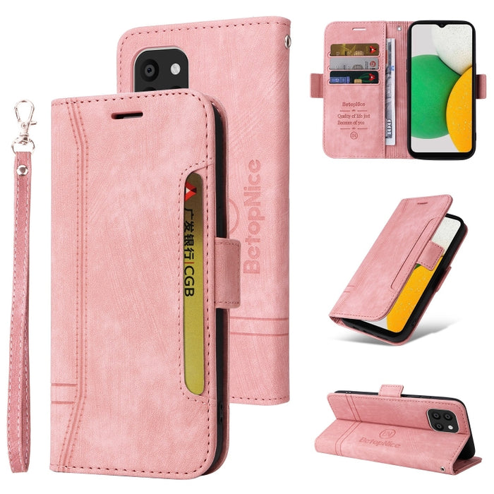 BETOPNICE Dual-side Buckle Leather Phone Case, For Samsung Galaxy A03 164mm, For Samsung Galaxy A03s 166mm, For Samsung Galaxy A03 166mm, For Samsung Galaxy A12 5G / 4G