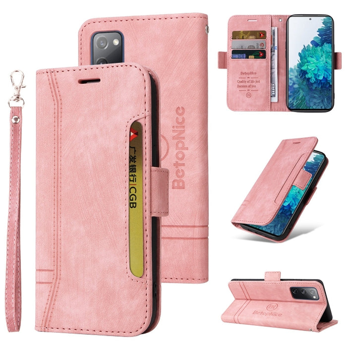 BETOPNICE Dual-side Buckle Leather Phone Case, For Samsung Galaxy S20 FE, For Samsung Galaxy S20+, For Samsung Galaxy S21 FE 5G, For Samsung Galaxy S21+ 5G