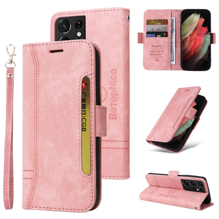 BETOPNICE Dual-side Buckle Leather Phone Case, For Samsung Galaxy S21 Ultra 5G, For Samsung Galaxy S22 5G, For Samsung Galaxy S22+ 5G, For Samsung Galaxy S22 Ultra 5G