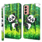 For Samsung Galaxy M13 4G / Panda Climbing Bamboo
