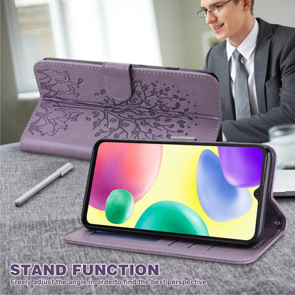 Tree & Deer Pattern Pressed Flip Leather Phone Case, For Xiaomi Redmi 10A, For Sony Xperia 10 IV