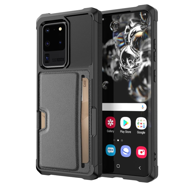 ZM02 Card Slot Holder Phone Case, For Samsung Galaxy S20+, For Samsung Galaxy S20 Ultra, For Samsung Galaxy Note20, For Samsung Galaxy Note20 Ultra, For Samsung Galaxy A72, For Samsung Galaxy A52, For Samsung Galaxy A12, For Samsung Galaxy S10