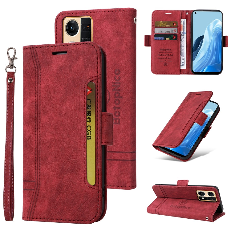 BETOPNICE Dual-side Buckle Leather Phone Case, For Realme 9i / A96 4G / A76 4G / A36 4G, For vivo S12, For OPPO Reno7 / F21 Pro, For vivo S12 Pro / V23 Pro 5G