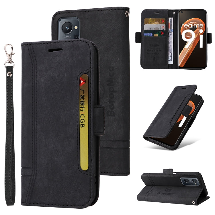 BETOPNICE Dual-side Buckle Leather Phone Case, For Realme 9i / A96 4G / A76 4G / A36 4G, For vivo S12, For OPPO Reno7 / F21 Pro, For vivo S12 Pro / V23 Pro 5G
