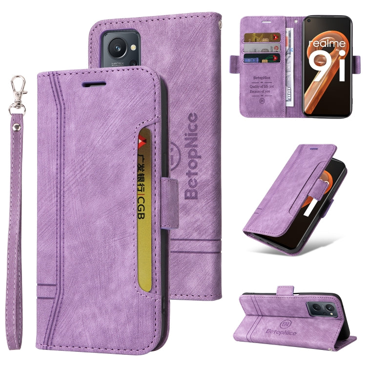 BETOPNICE Dual-side Buckle Leather Phone Case, For Realme 9i / A96 4G / A76 4G / A36 4G, For vivo S12, For OPPO Reno7 / F21 Pro, For vivo S12 Pro / V23 Pro 5G