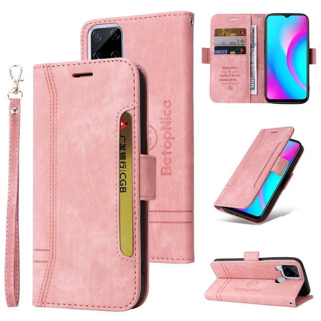 BETOPNICE Dual-side Buckle Leather Phone Case, For Realme C15, For vivo Y21 2021, For vivo Y20, For Realme 9 Pro