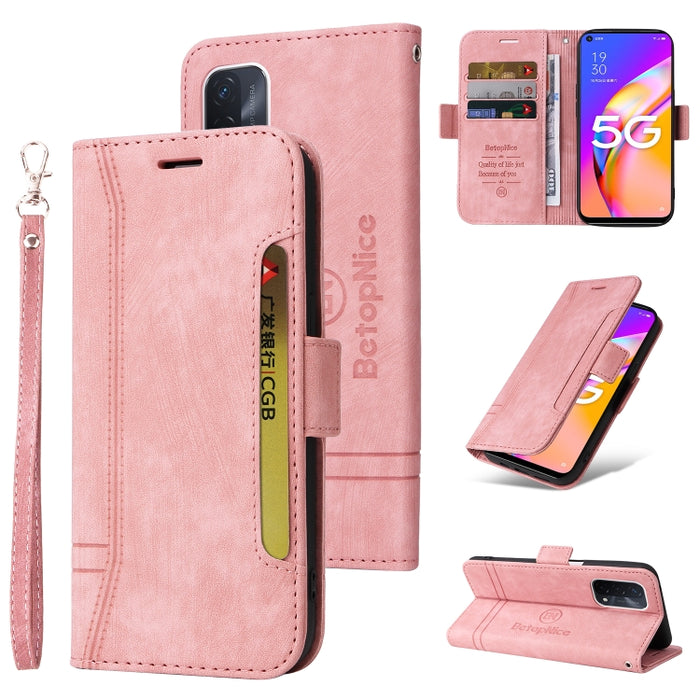 BETOPNICE Dual-side Buckle Leather Phone Case, For OPPO A93 5G CN Version, For OPPO A74 4G, For OPPO A57 5G, For OPPO A54 4G / A16 / A16s