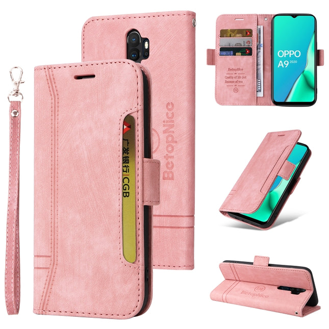 BETOPNICE Dual-side Buckle Leather Phone Case, For OPPO A9 2020, For OPPO A7 / A5s