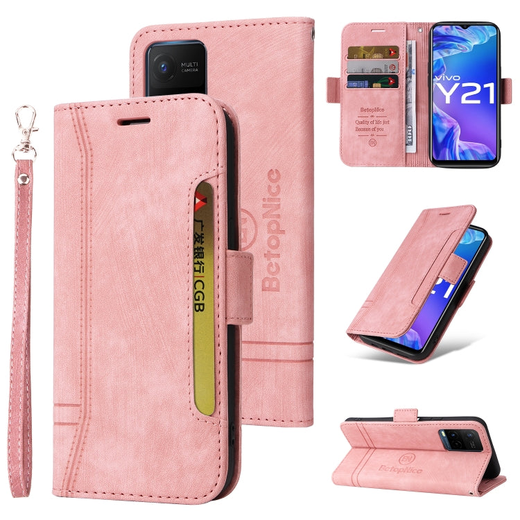 BETOPNICE Dual-side Buckle Leather Phone Case, For Realme C15, For vivo Y21 2021, For Realme 9 Pro, For vivo Y20