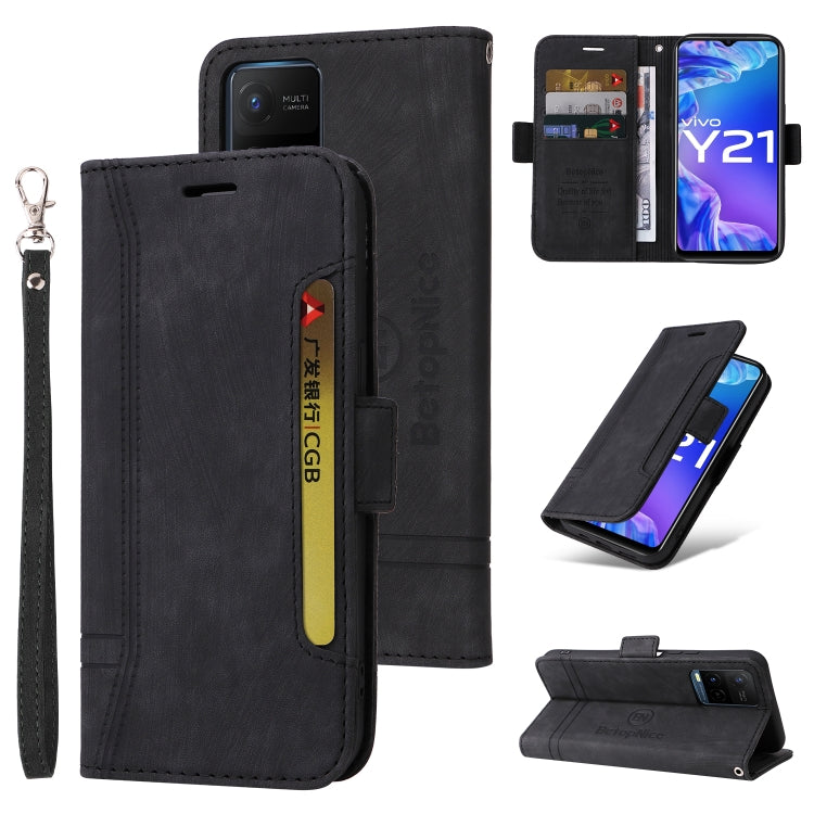 BETOPNICE Dual-side Buckle Leather Phone Case, For Realme C15, For vivo Y21 2021, For Realme 9 Pro, For vivo Y20