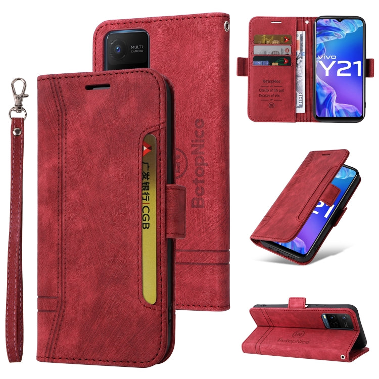 BETOPNICE Dual-side Buckle Leather Phone Case, For Realme C15, For vivo Y21 2021, For Realme 9 Pro, For vivo Y20