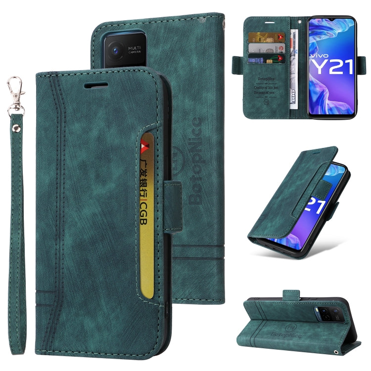 BETOPNICE Dual-side Buckle Leather Phone Case, For Realme C15, For vivo Y21 2021, For Realme 9 Pro, For vivo Y20