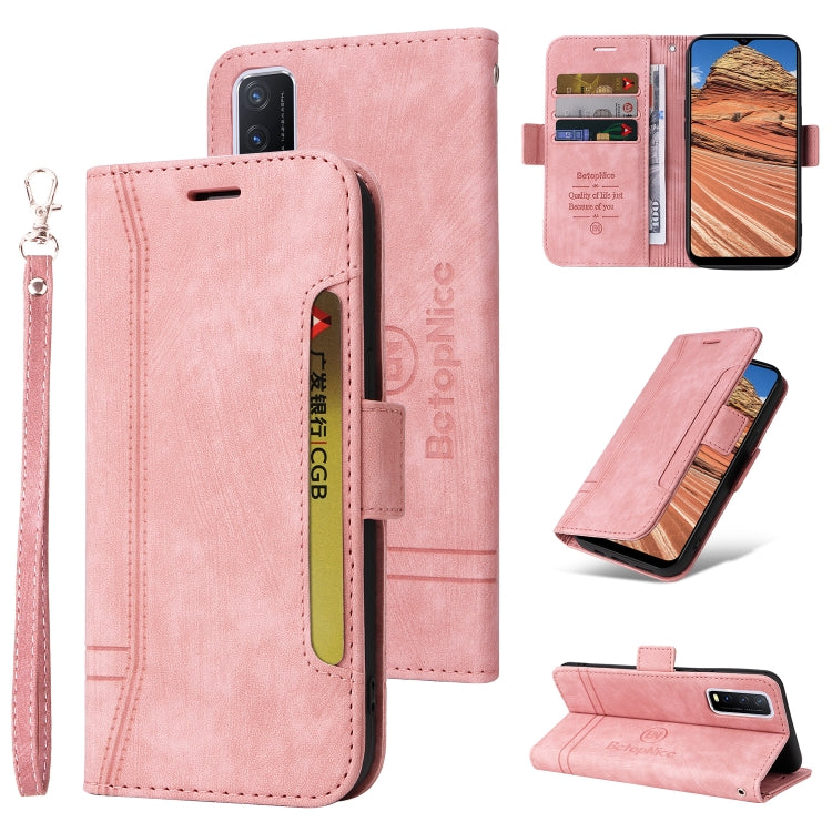 BETOPNICE Dual-side Buckle Leather Phone Case, For Realme C15, For vivo Y21 2021, For Realme 9 Pro, For vivo Y20