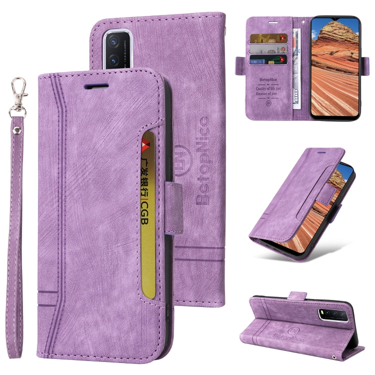 BETOPNICE Dual-side Buckle Leather Phone Case, For Realme C15, For vivo Y21 2021, For Realme 9 Pro, For vivo Y20