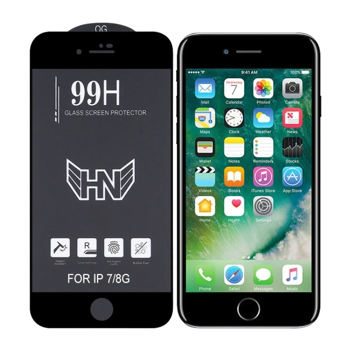 High Aluminum Large Arc Full Screen Tempered Glass Film, For iPhone 6s / 6 (1 PC)