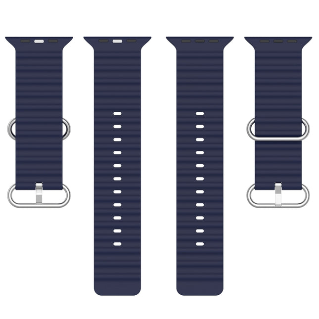 Ocean Silicone Watch Band, For Apple Watch Series 8&7 41mm, For Apple Watch Series 8&7 41mm / SE 2&6&SE&5&4 40mm, For Apple Watch Series 9&8&7 41mm / SE 3& SE 2&6&SE&5&4 40mm