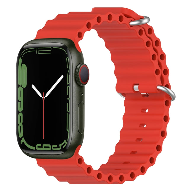 Ocean Silicone Watch Band, For Apple Watch Series 8&7 41mm, For Apple Watch Series 8&7 41mm / SE 2&6&SE&5&4 40mm, For Apple Watch Series 9&8&7 41mm / SE 3& SE 2&6&SE&5&4 40mm