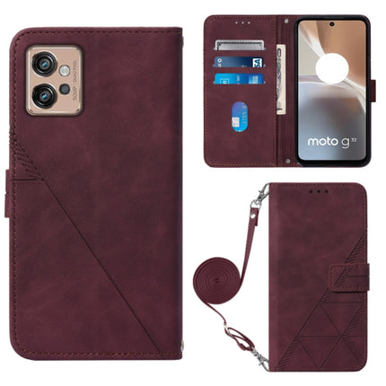 Crossbody 3D Embossed Flip Leather Phone Case, For Motorola Edge 30, For Motorola Moto G32, For Motorola Moto G62 5G, For Motorola Moto S30 Pro 5G
