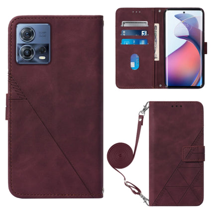 Crossbody 3D Embossed Flip Leather Phone Case, For Motorola Edge 30, For Motorola Moto G32, For Motorola Moto G62 5G, For Motorola Moto S30 Pro 5G