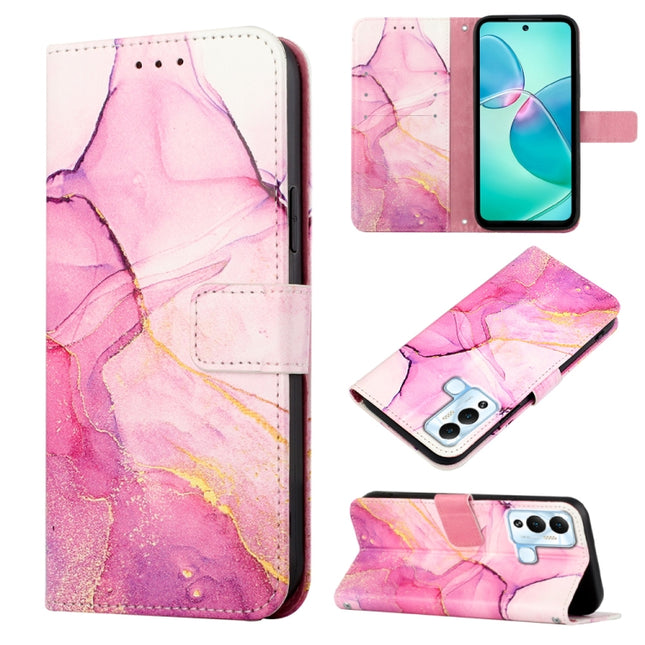 PT003 Marble Pattern Flip Leather Phone Case, For Infinix Hot 12 Play / 12 Play NFC, For Infinix Hot 12i X665, For Infinix Hot 12 X6817, For Infinix Note 12 Pro 4G
