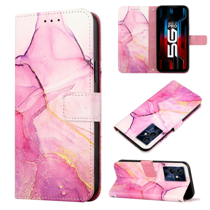 PT003 Marble Pattern Flip Leather Phone Case, For Infinix Note 12 Pro 5G, For Infinix Note 12 G96