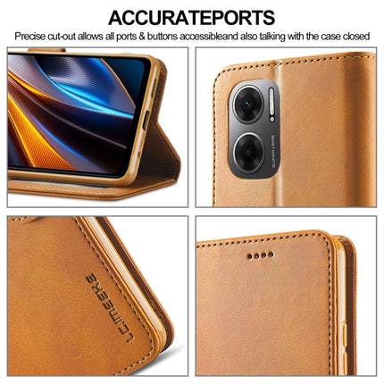 LC.IMEEKE Calf Texture Leather Phone Case, For Xiaomi Redmi 10 5G, For Xiaomi Poco M5, For Xiaomi Poco M4 5G, For Xiaomi Redmi Note 11E 5G