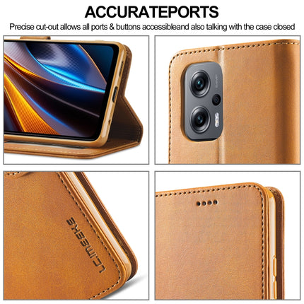 LC.IMEEKE Calf Texture Leather Phone Case, For Xiaomi Redmi 10 Prime＋5G, For Xiaomi Redmi 11 Prime 5G