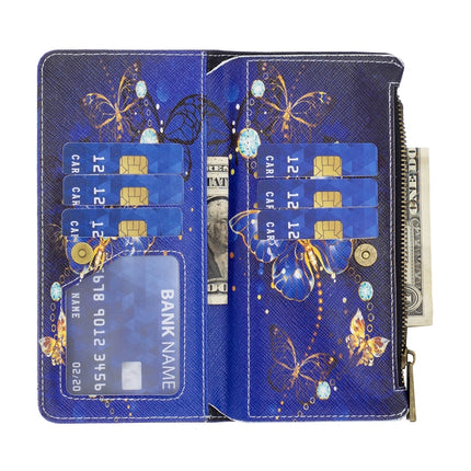 Colored Drawing Pattern Zipper Phone Leather Case, For Samsung Galaxy A23e 5G