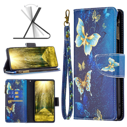 Colored Drawing Pattern Zipper Phone Leather Case, For Samsung Galaxy A23e 5G