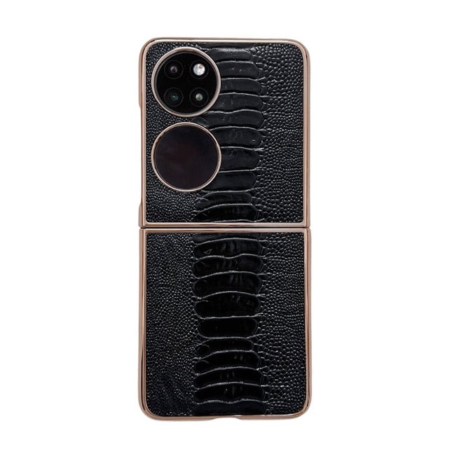 Genuine Leather Weilai Series Nano Plating Phone Case, For Huawei P50 Pocket