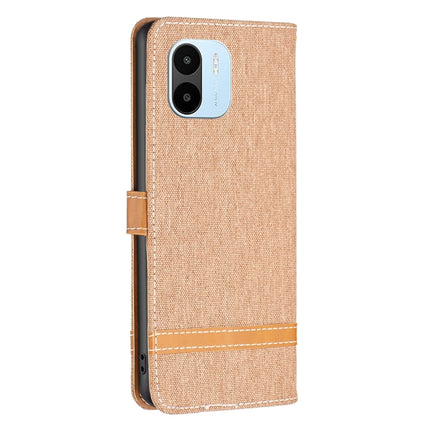 Color Block Denim Texture Leather Phone Case, For Xiaomi Redmi A1, For Samsung Galaxy A23e 5G