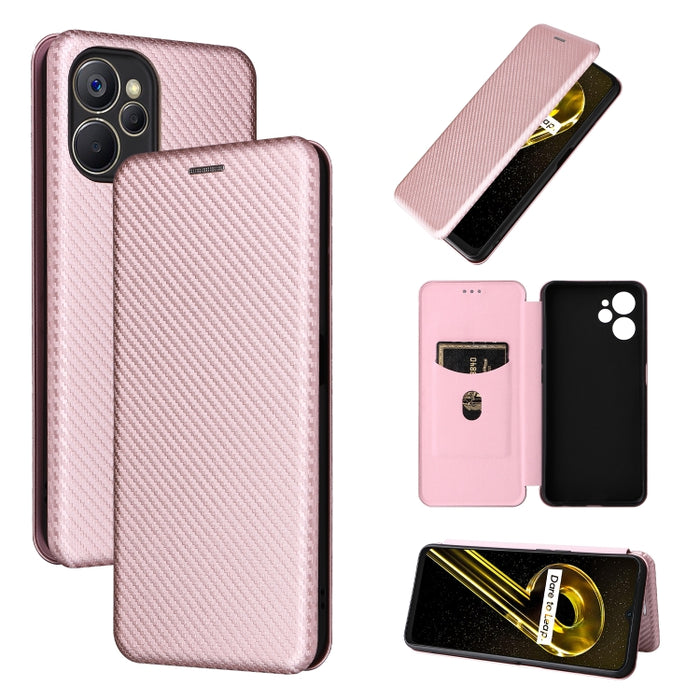 Carbon Fiber Texture Leather Phone Case, For Realme 9i, For Xiaomi Poco C40, For Xiaomi Poco M5 4G, For ZTE Axon 40 Pro