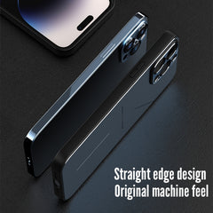 R-JUST RJ52 3-Line Style Metal TPU Shockproof Phone Case, For iPhone 14, For iPhone 14 Plus, For iPhone 14 Pro, For iPhone 14 Pro Max