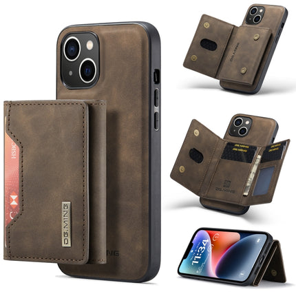 DG.MING M2 Series 3-Fold Card Bag Magnetic Leather Case, For iPhone 14, For iPhone 14 Plus, For iPhone 14 Pro, For iPhone 14 Pro Max