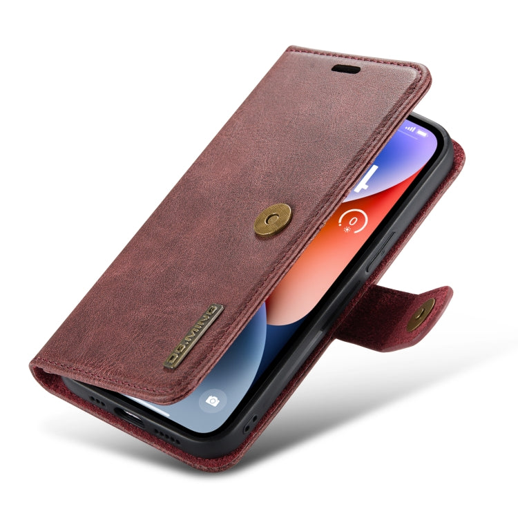 DG.MING Crazy Horse Texture Detachable Magnetic Leather Case