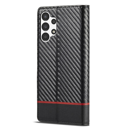 LC.IMEEKE Carbon Fiber Flip Leather Phone Case, For Samsung Galaxy A13 4G/5G/A04/A04s