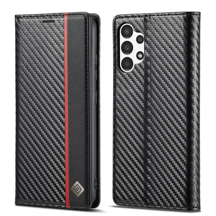 LC.IMEEKE Carbon Fiber Flip Leather Phone Case, For Samsung Galaxy A13 4G/5G/A04/A04s