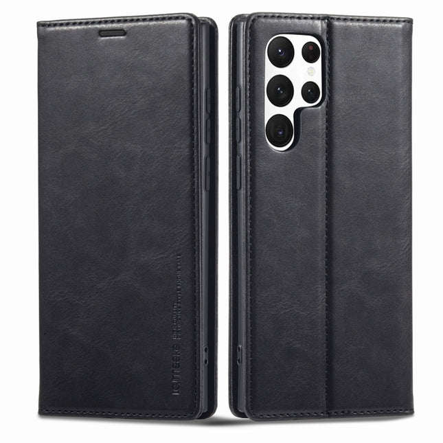 LC.IMEEKE RFID Anti-theft Leather Phone Case, For Samsung Galaxy S22 Ultra 5G