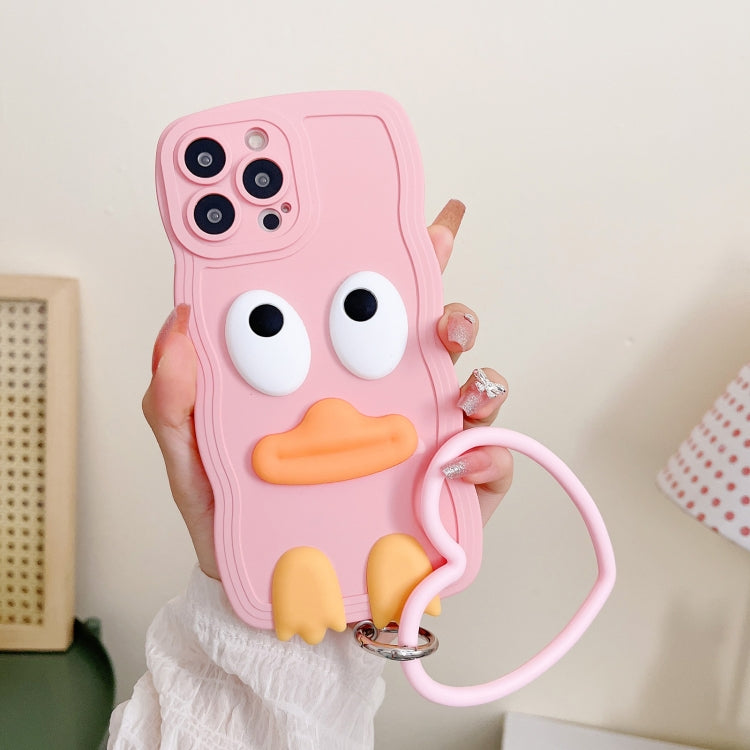 Wave Edge Big Duck Silicone Phone Case with Wristband, For iPhone 11 Pro, For iPhone 11 Pro Max