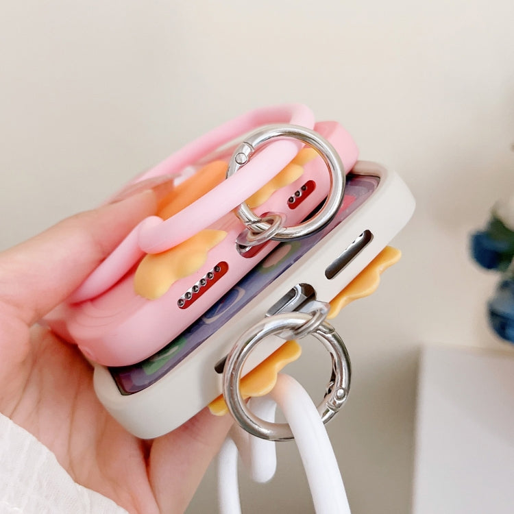 Wave Edge Big Duck Silicone Phone Case with Wristband, For iPhone 11 Pro, For iPhone 11 Pro Max
