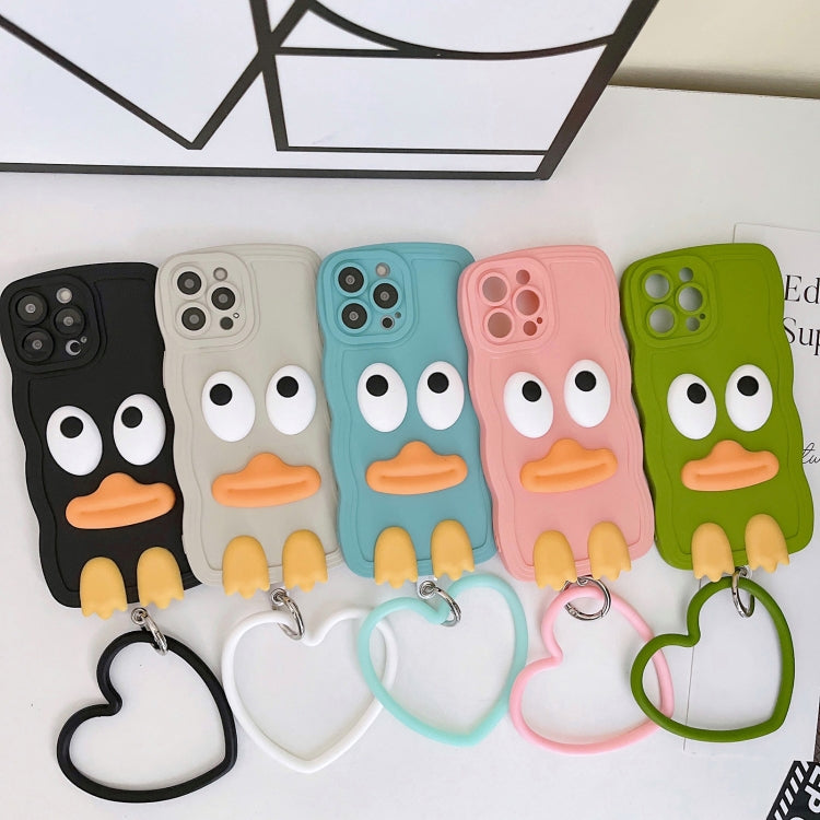 Wave Edge Big Duck Silicone Phone Case with Wristband, For iPhone 11 Pro, For iPhone 11 Pro Max