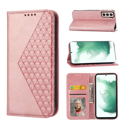 Cubic Grid Calf Texture Magnetic Closure Leather Phone Case, For Samsung Galaxy S22 5G, For Samsung Galaxy S22+ 5G, For Samsung Galaxy S22 Ultra 5G, For Samsung Galaxy S21 5G