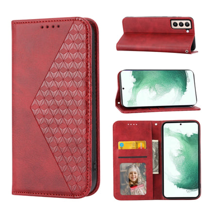 Cubic Grid Calf Texture Magnetic Closure Leather Phone Case, For Samsung Galaxy S21+ 5G, For Samsung Galaxy S21 FE 5G, For Samsung Galaxy S21 Ultra 5G, For Samsung Galaxy A12 5G