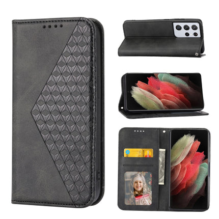 Cubic Grid Calf Texture Magnetic Closure Leather Phone Case, For Samsung Galaxy S21+ 5G, For Samsung Galaxy S21 FE 5G, For Samsung Galaxy S21 Ultra 5G, For Samsung Galaxy A12 5G